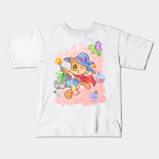 cute wizard cat Kids T-Shirt